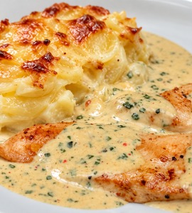 tranche de poulet sauce persil